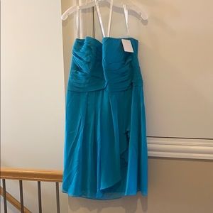 Aqua bridesmaid dress